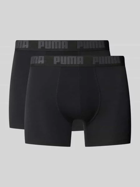 Bokserki o kroju slim fit z mieszanki bawełny w zestaw 2 szt. model EVERDAY' Puma czarne