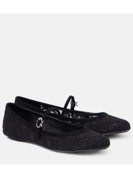 Balerini Gianvito Rossi din piele negru