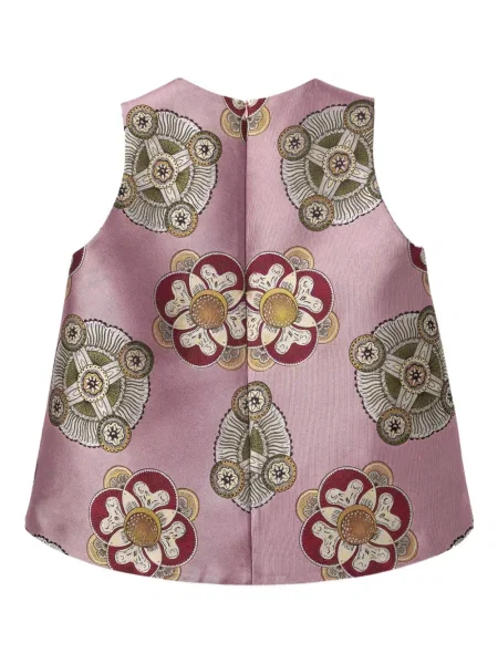 Top La Doublej fără mâneci cu model floral cu imagine roz