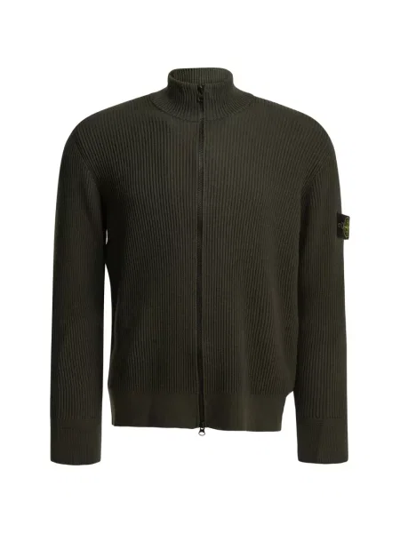 Cardigan Stone Island tricotate cu strasuri gri