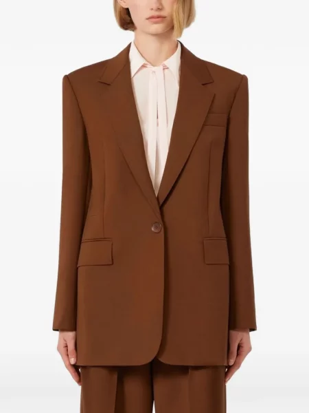 Μονόστομος μπλέιζερ Max Mara καφέ