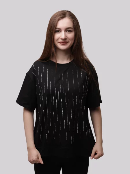 Футболка STREAM віскоза/поліестер чорний