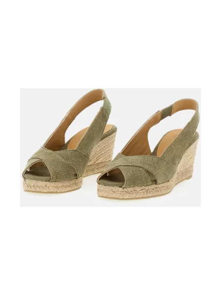 Espadryle Castaner na koturnie zielone