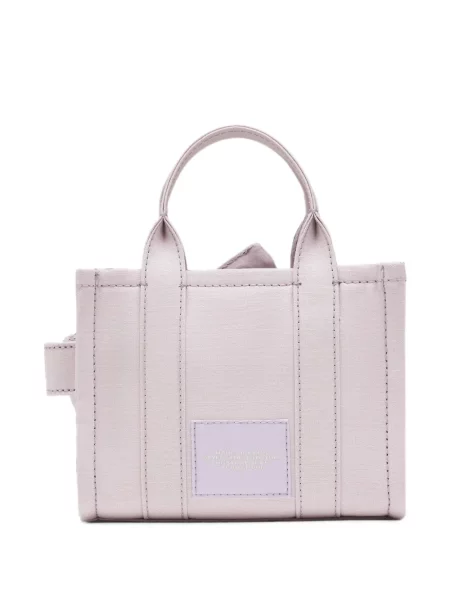 Geantă shopper Marc Jacobs cu funde din canvas violet