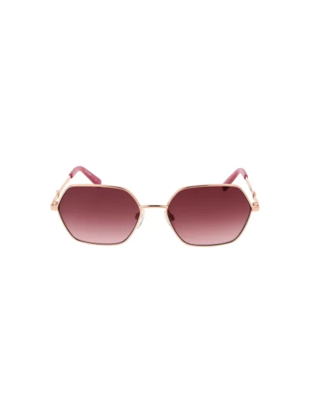 Love Moschino Akcesoria Kobieta Różowy ONE SIZE Oktagonalne Okulary Słoneczne z Serduszkiem żółte