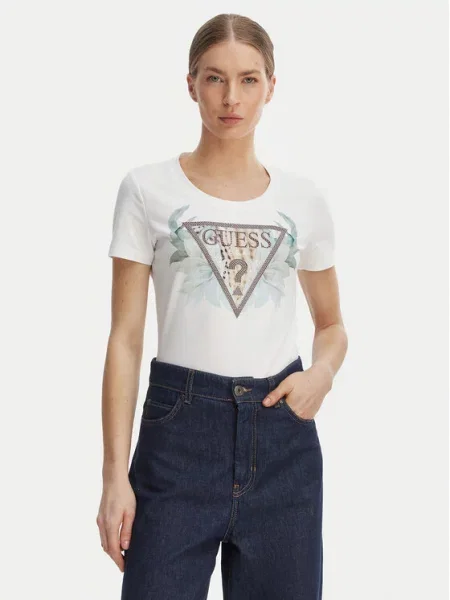 Guess Tricou alb
