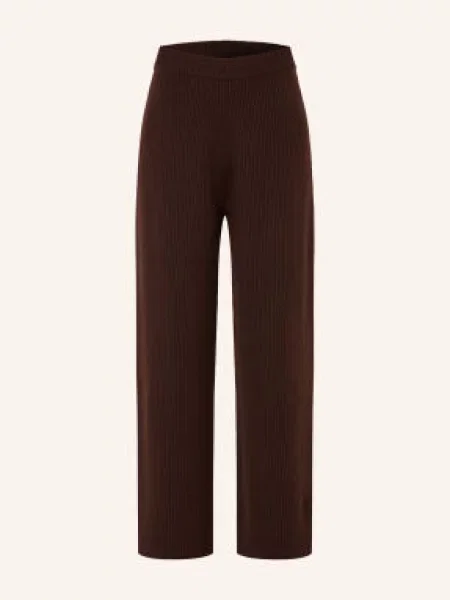 Sportmax Pletené Kalhoty Goloso tmavě hnědá