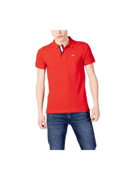 Koszulka polo Tommy Jeans czerwona