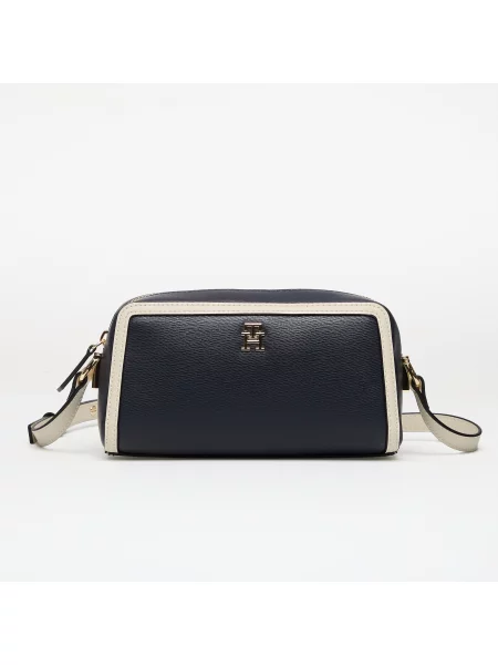 Torebka crossbody Tommy Hilfiger skórzana niebieska