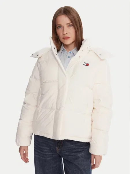 Tommy Jeans Μπουφάν πουπουλένιο Alaska Εκρού
