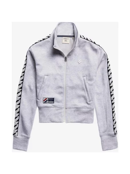 Bluza Superdry Code Tape Track z zamkiem błyskawicznym na całej długości jasnoszara M szara
