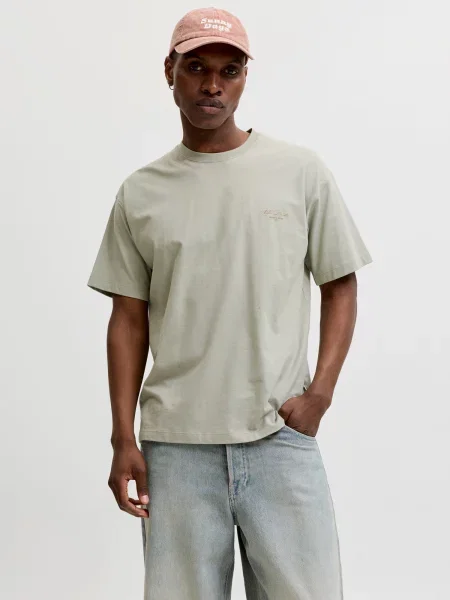 JACK & JONES Tričko JORSANREMO tmavobéžová / nefritová / pastelovo / ružová zelená