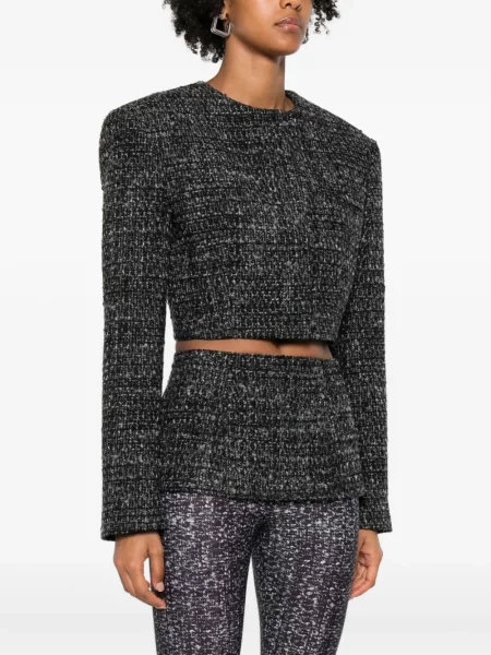 Geacă Diesel din tweed negru