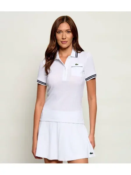 Tricou polo Lacoste alb