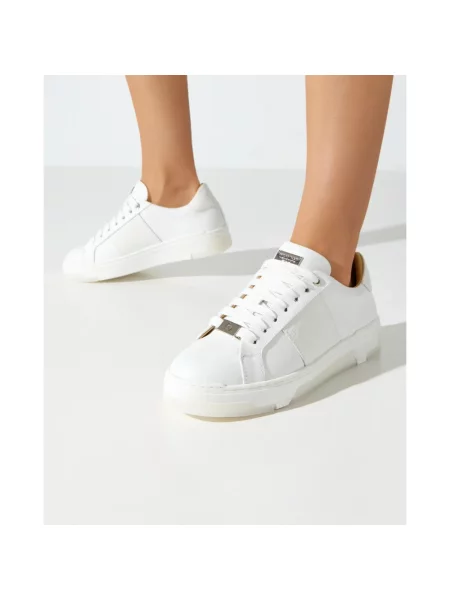 Sneakersy Philipp Plein skórzane białe