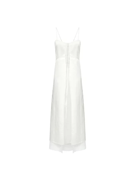 Sukienka midi Mm6 Maison Margiela biała