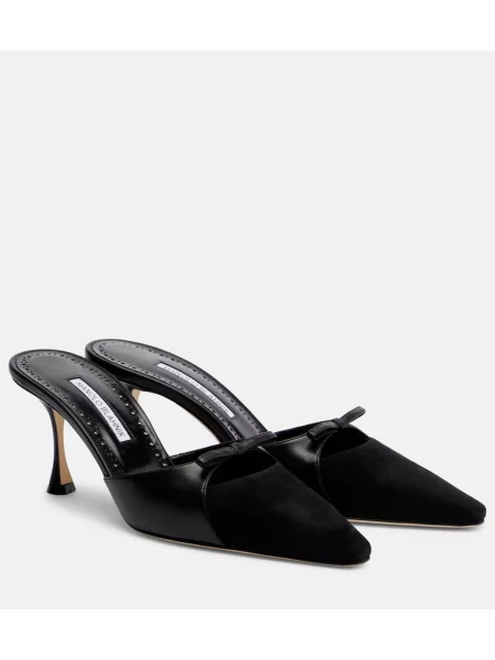 Pantofi cu toc Manolo Blahnik din piele negru