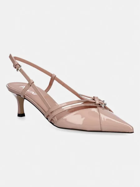 Pollini pantofi cu stiletto din piele bej