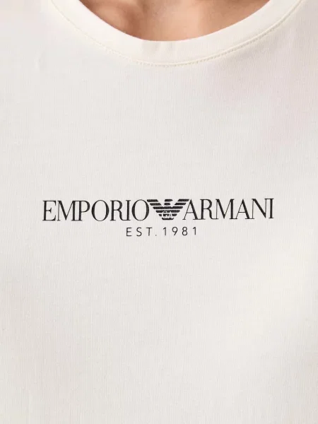 Hosszú maxi ruha Emporio Armani bézs