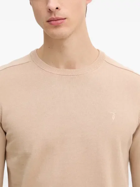 Pulover Trussardi cu broderie cu decolteu rotund