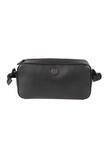 Torba crossbody Moncler skórzana czarna