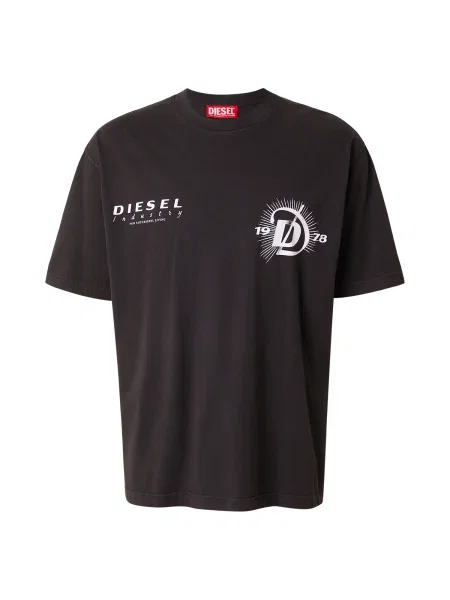 DIESEL Tricou negru alb
