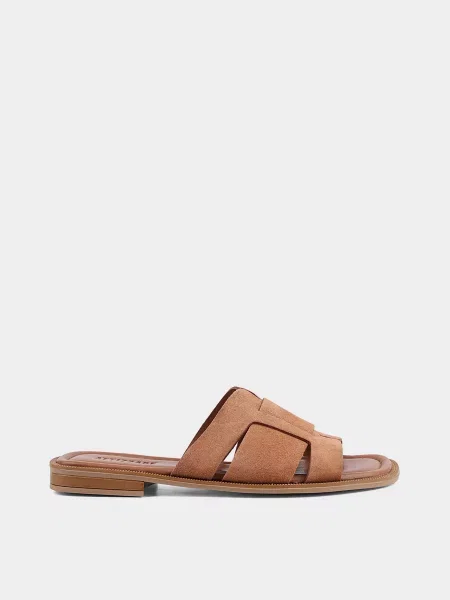 Велюрові Шльопанці Attizzare коричневий