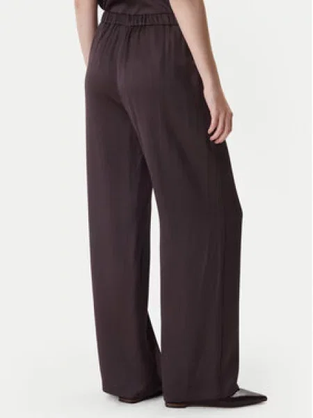 Marella Hlače iz tkanine Emme by Marella Straight Fit rjava