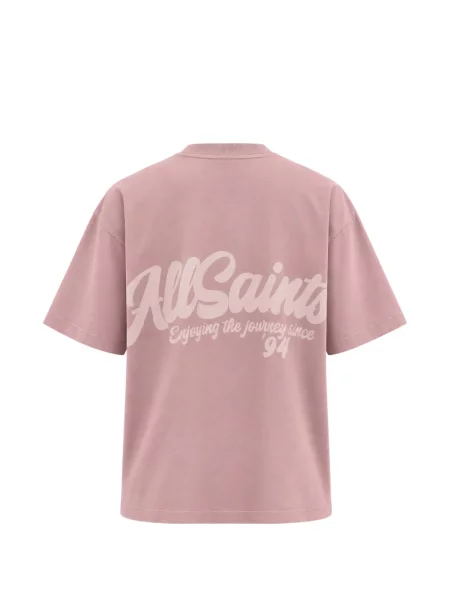 Tricou Allsaints cu imagine roz