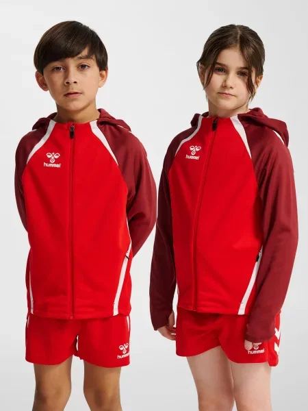 Bluza dresowa z kapturem Hummel Lead czerwona