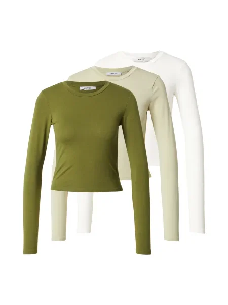 ABOUT YOU Tričko Lotti / khaki / offwhite béžová
