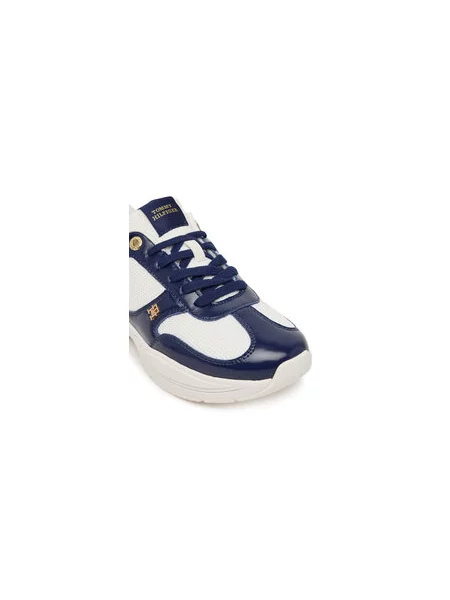 Laisvalaikio batai Tommy Hilfiger Modern Runner Shiny Leather Tamsiai mėlyna