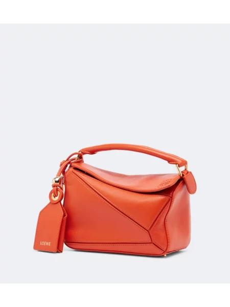 Top Loewe din piele portocaliu