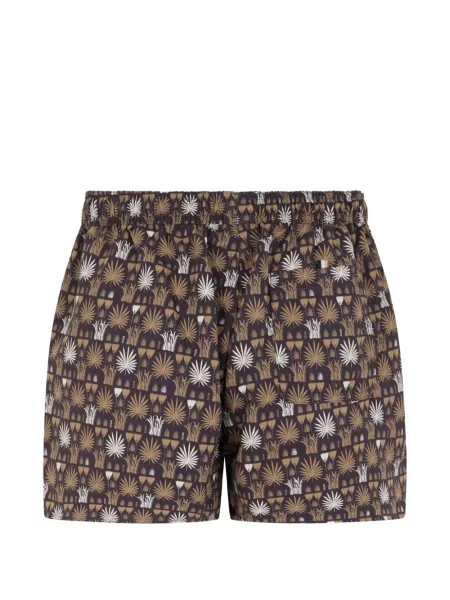 Slip de baie Boss cu imagine maro