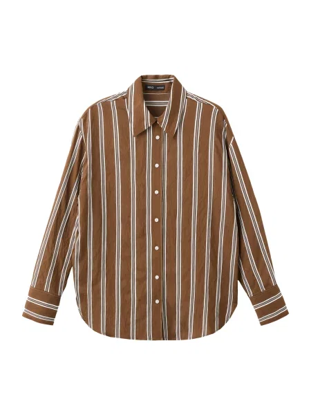 MANGO Bluză SALSI maro alb