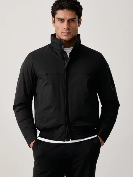 BOSS Green jachetă pentru bărbați OW_Jadon Puffer negru