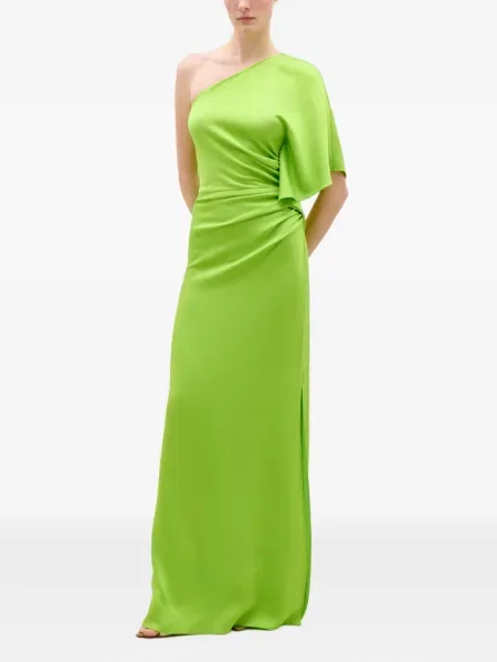 Rochie maxi Silvia Tcherassi cu un umăr gol verde