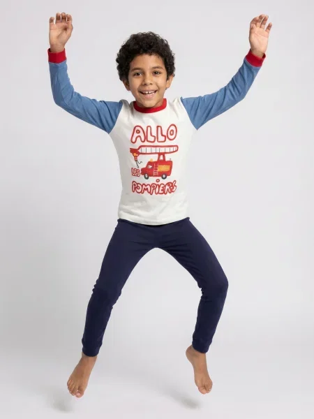 Pijamale copii Petit Bateau albastru