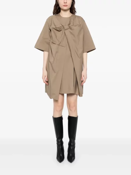 Rochie Jnby cu funde plisată de costum maro