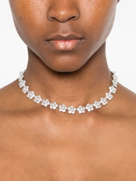 Colier Swarovski cu model floral