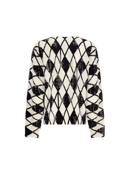 Sweter Blumarine wełniany z wzorem argyle