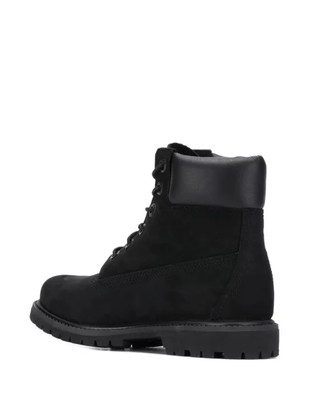 Fűzős bőr bokacsizma Timberland fekete