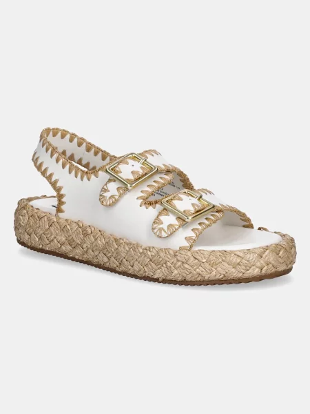 Кожени сандали Steve Madden Portofino с платформа бяло