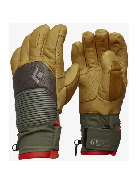 Rękawice Black Diamond Impulse GORE-TEX brązowe szare S czarne
