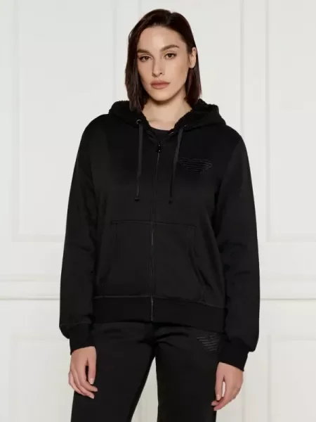 Emporio Armani Bélelt pulóver fekete