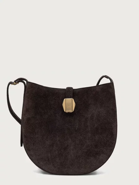 Geanta hobo Officine Générale din piele maro
