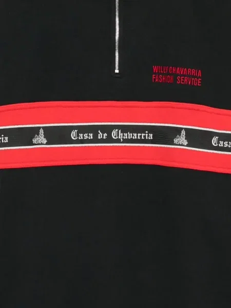 Majica s kapuljačom na patentni zatvarač Willy Chavarria crna