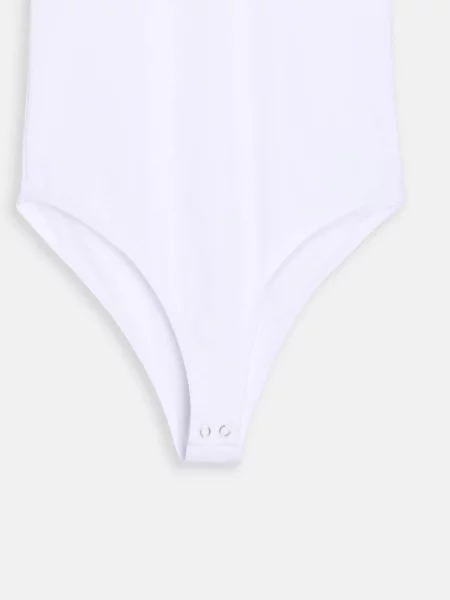 Боді з комірцем білий