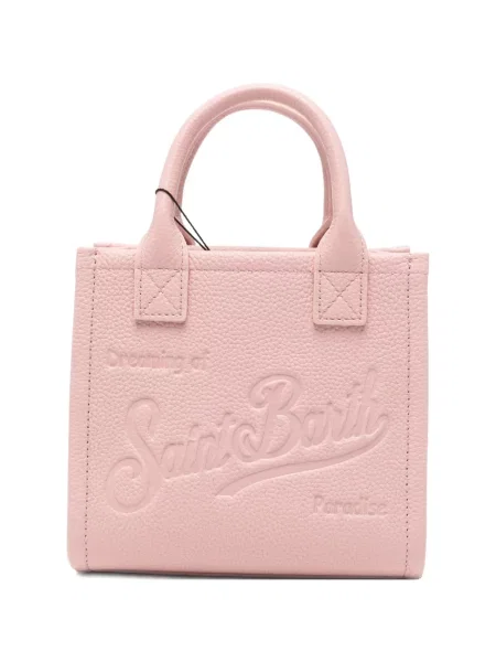 Geantă shopper Mc2 Saint Barth cu autograf roz