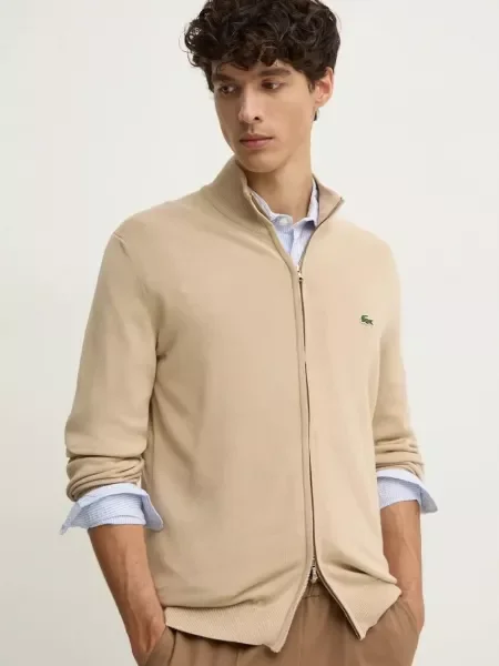 Lacoste kardigan beżowy